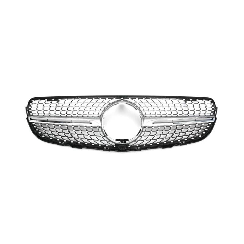 Front Kühlergrille Für Benz Für GLC X253 C253 2015-2019 Tuning Ersatzteil Diamant GT Stil Front Hood Grille Racing Grill Körper Kit Refit Auto Kühlergrill(Diamond-Silver Whole) von HONGYISM