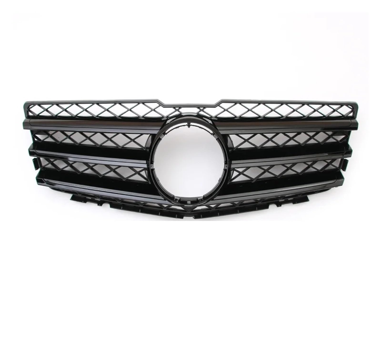 Front Kühlergrille Für Benz Für GLK X204 2008-2012 GLK280 GLK300 GLK350 Frontstoßstangengitter Chrom Silber Für GTR Style Front Racing Grille Auto Kühlergrill(FLC-Glossy Black) von HONGYISM