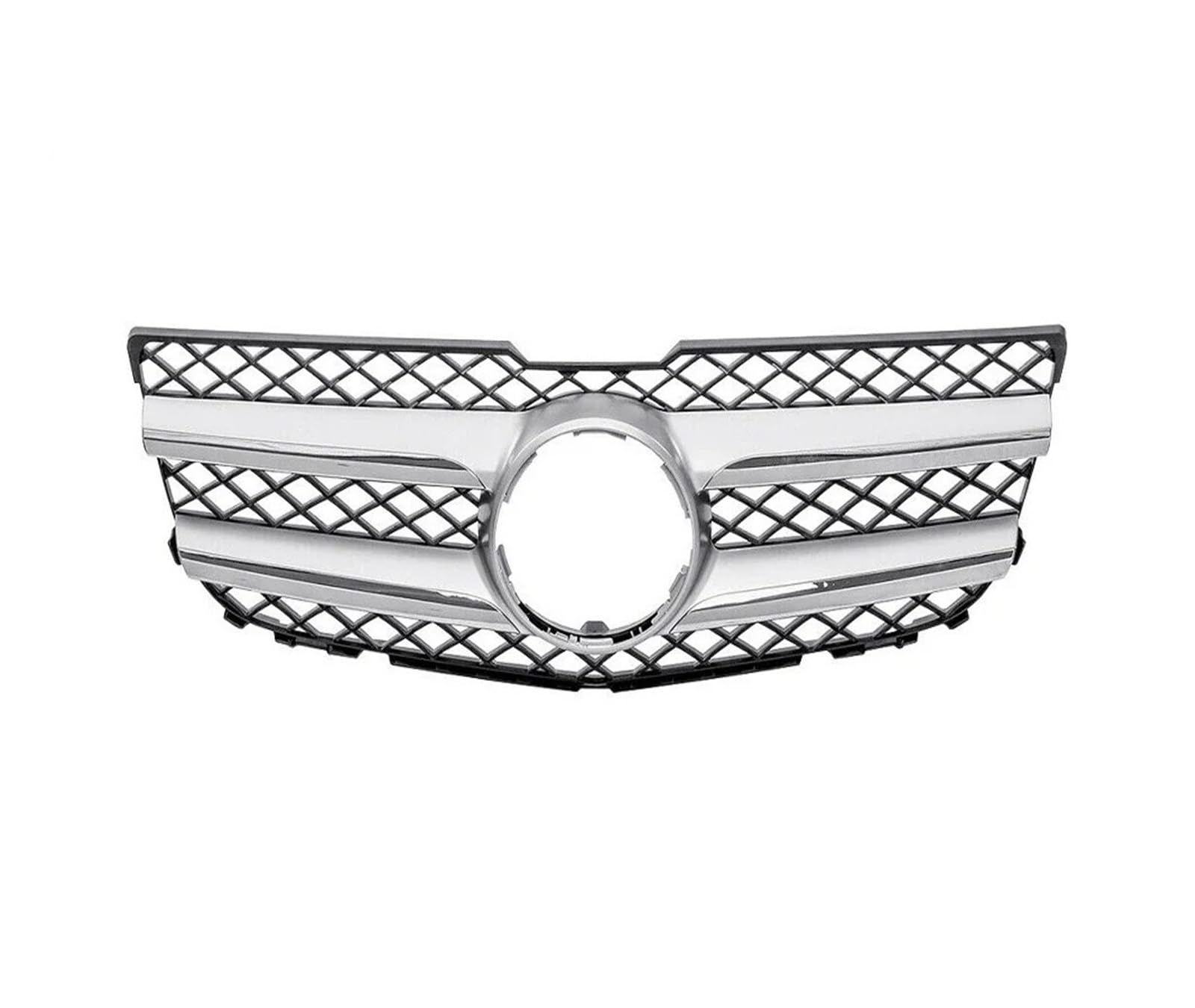 Front Kühlergrille Für Benz Für GLK X204 GLK250 GLK300 GLK350 2013 2014 20125 Racing Grill Für GTR Stil Schwarz Front Stoßstange Kühlergrill Mit W/Net Auto Kühlergrill(FCL2 Silver) von HONGYISM