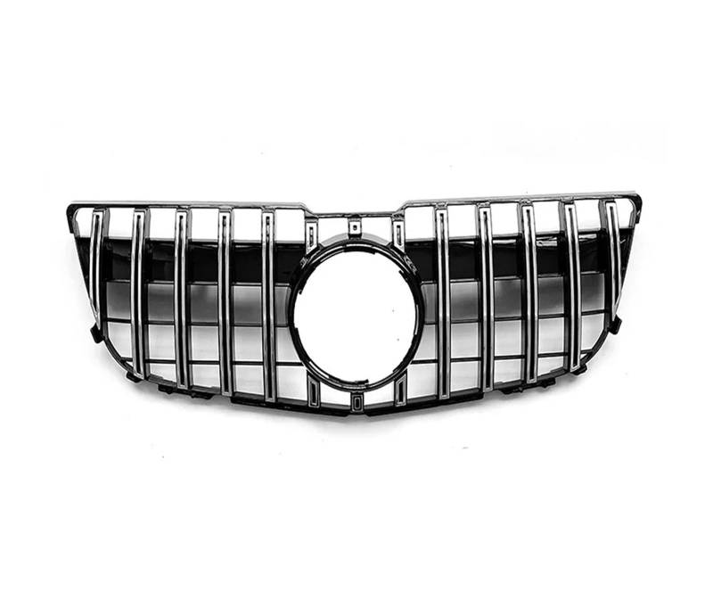 Front Kühlergrille Für Benz Für GLK X204 GLK250 GLK300 GLK350 2013 2014 20125 Racing Grill Für GTR Stil Schwarz Front Stoßstange Kühlergrill Mit W/Net Auto Kühlergrill(GT Silver) von HONGYISM