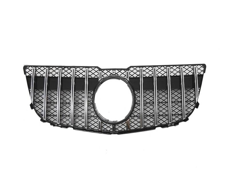 Front Kühlergrille Für Benz Für GLK X204 GLK250 GLK300 GLK350 2013 2014 20125 Racing Grill Für GTR Stil Schwarz Front Stoßstange Kühlergrill Mit W/Net Auto Kühlergrill(GT Silver Net) von HONGYISM