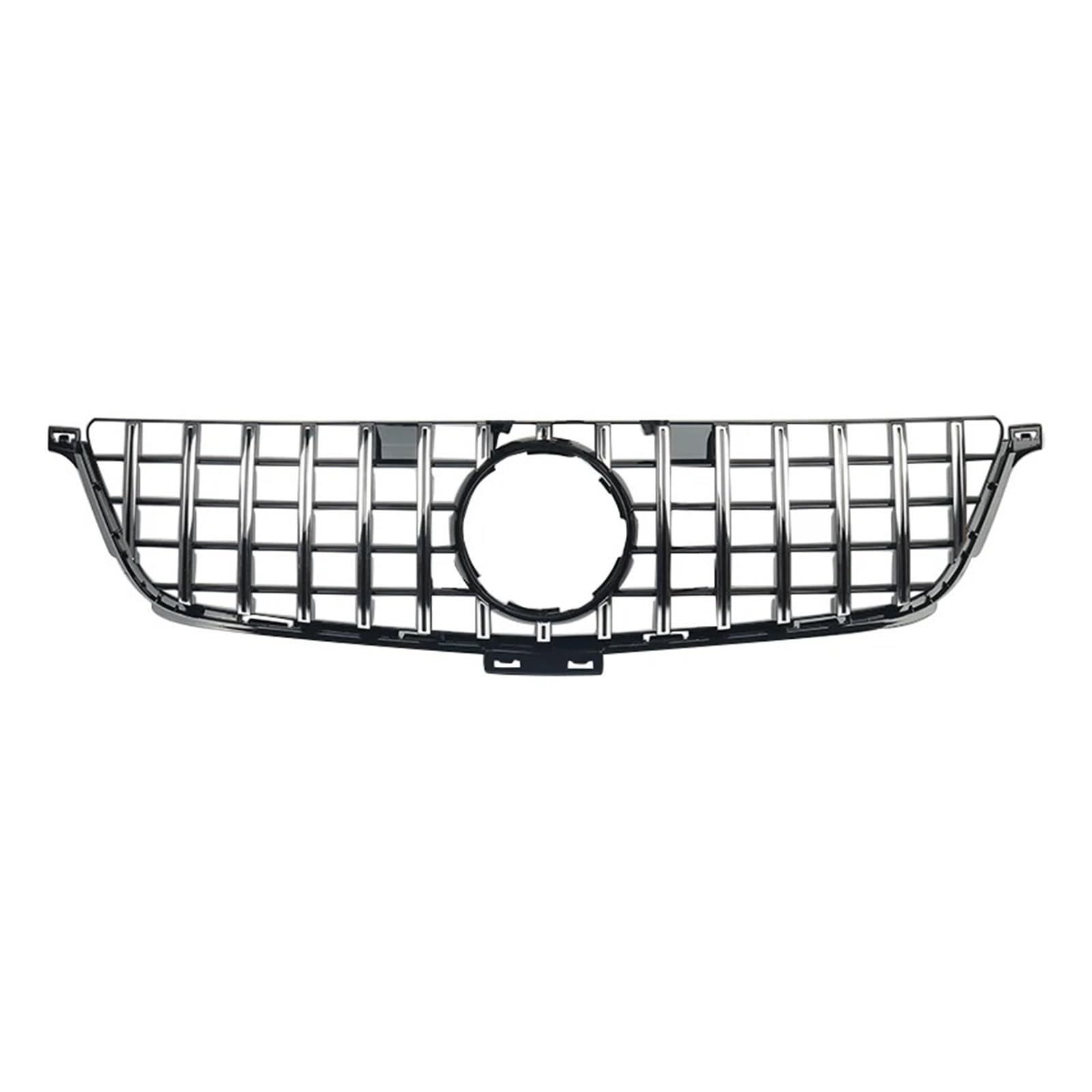 Front Kühlergrille Für Benz Für M-Klasse ML300 ML350 ML400 Für Außer ML63 Für AMG W166 2012 2013 2014 2015 Für GT Style Ersatz Frontstoßstangengrill Auto Kühlergrill(Chorme Black) von HONGYISM