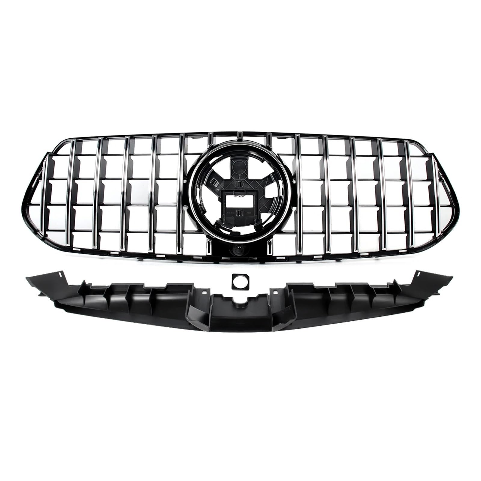 Front Kühlergrille Für Benz W167 C167 V167 2024-ON Chrom + Schwarz Für GT R Kühlergrill Grill Auto Kühlergrill von HONGYISM