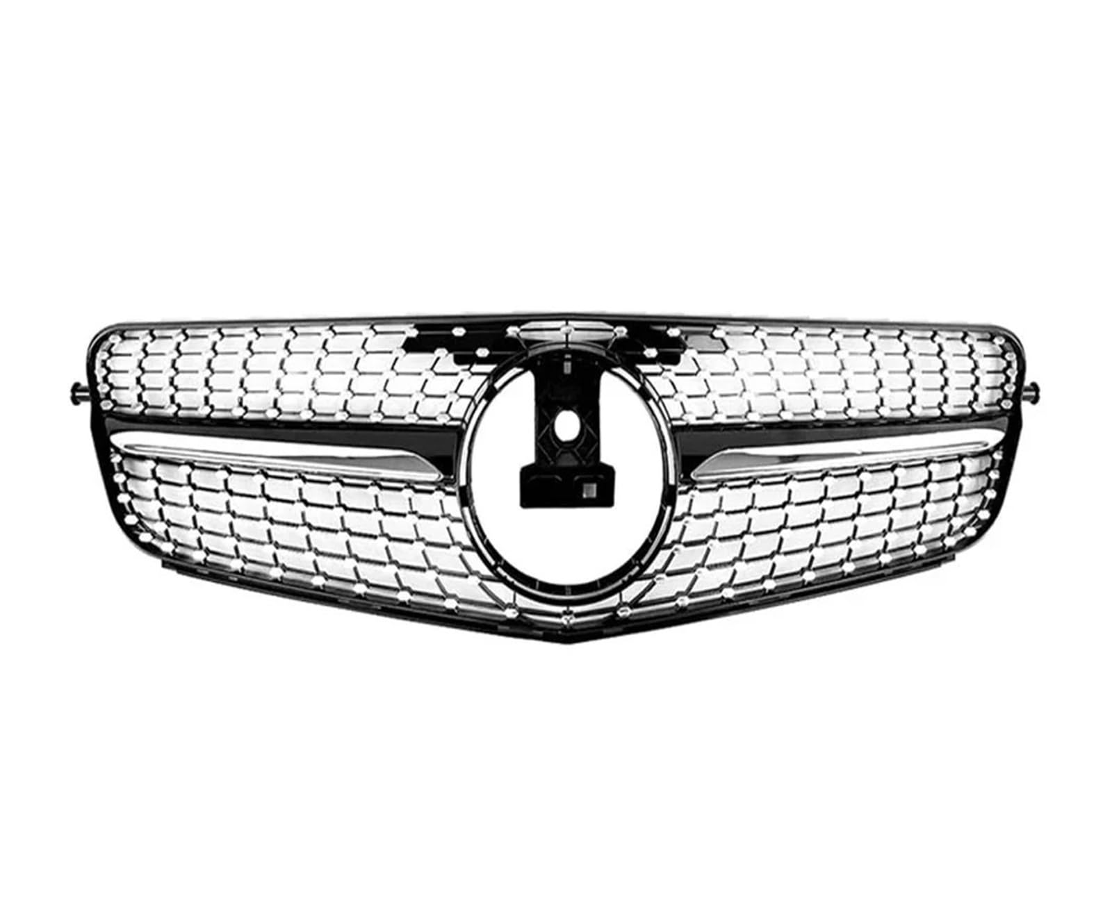 Front Kühlergrille Für Benz W204 Kühlergrill C-Klasse C204 S204 2007 08 09 10 11 12 13 2014 C180 C200 C250 C300 C350 Diamant Für AMG GT Stil Front Stoßstange Grille Auto Kühlergrill(Diamonds-Black) von HONGYISM