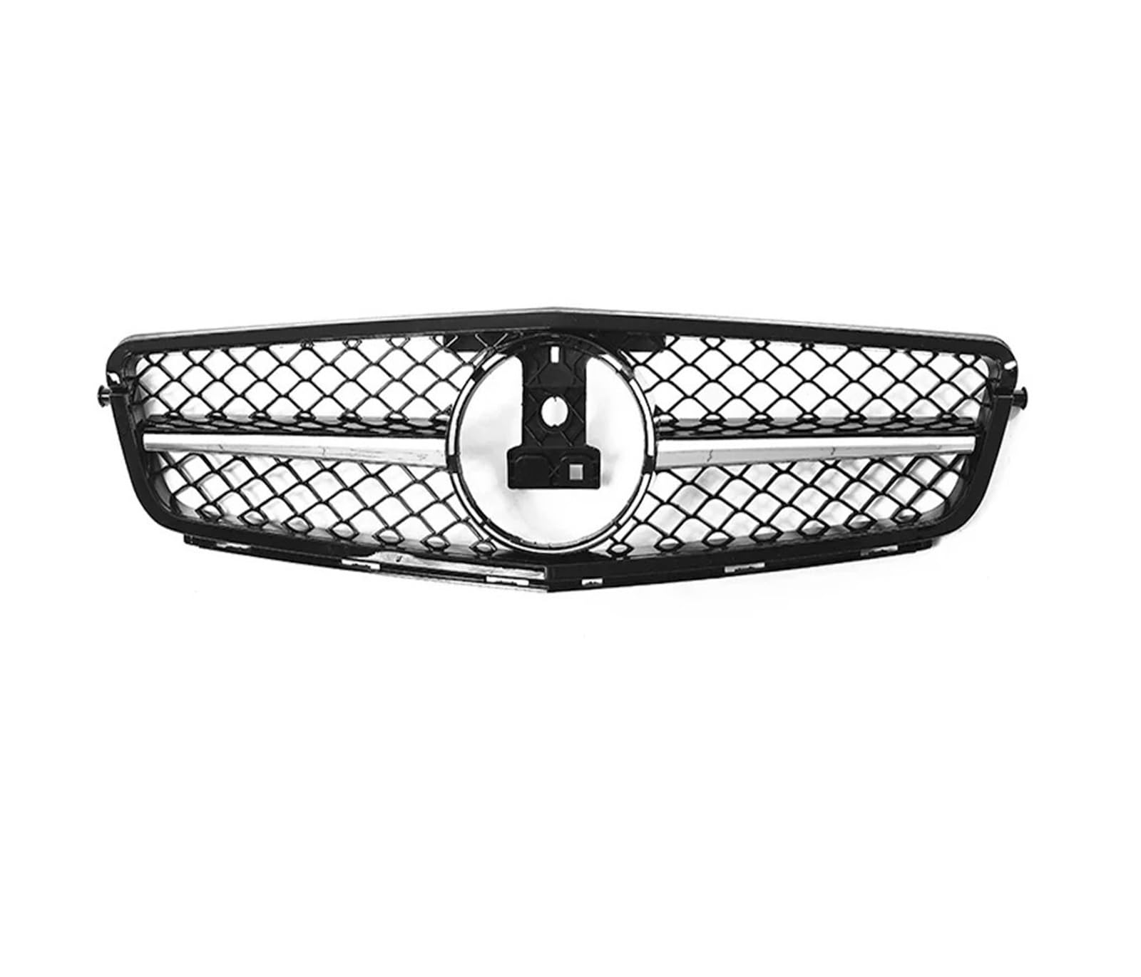 Front Kühlergrille Für Benz W204 Kühlergrill C-Klasse C204 S204 2007-2014 C180 C200 C250 C300 C350 Diamant Für AMG GT Stil Front Stoßstange Grille Auto Kühlergrill(Chrome 1 Pin) von HONGYISM