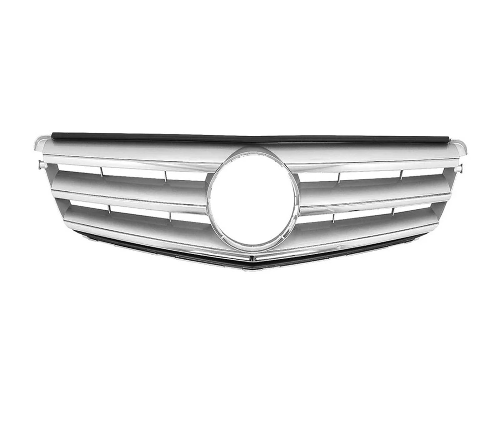 Front Kühlergrille Für Benz W204 Kühlergrill C-Klasse C204 S204 2007-2014 C180 C200 C250 C300 C350 Diamant Für AMG GT Stil Front Stoßstange Grille Auto Kühlergrill(Sport-Chrome Silver) von HONGYISM