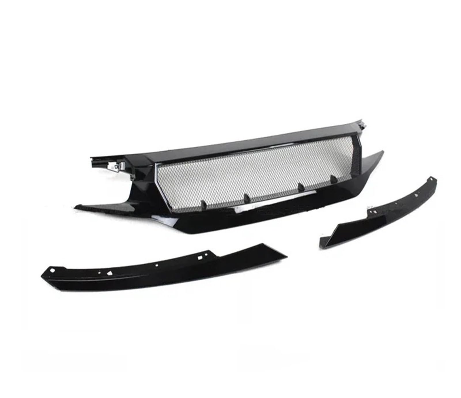 Front Kühlergrille Für Den 10. Für Civic FK7 FK8 Für Type-R Fiberglas-Frontstoßstangengrill Rennwagen Für FC Für JS N1 Style Medium Mesh Grill Zubehör Auto Kühlergrill(Bright Black) von HONGYISM