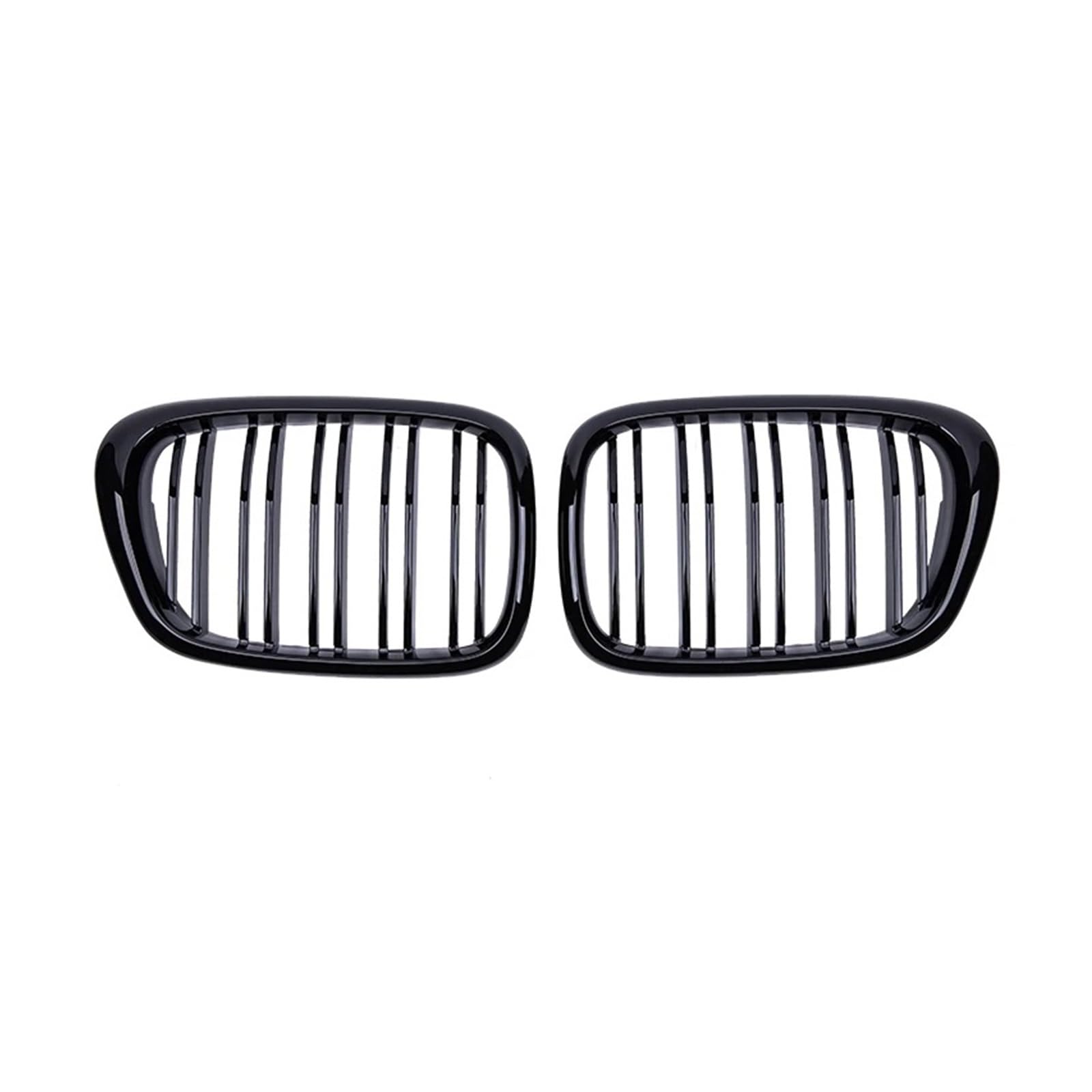 Front Kühlergrille Für E39 5 Series 525 528 1999 2000 2001 2002 2003 Dual Line Car Front Hood Grill Nierengitter Racing Grill Gloss Black Grille Auto Kühlergrill(Gloss Black) von HONGYISM