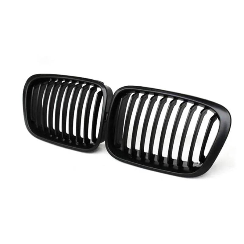 Front Kühlergrille Für E46 4-Türer 1998 1999 2000 2001. Auto-Styling, Glänzend Schwarz, Vorderer Nierengrill, Lamellen-Grill Auto Kühlergrill(Matt Black) von HONGYISM