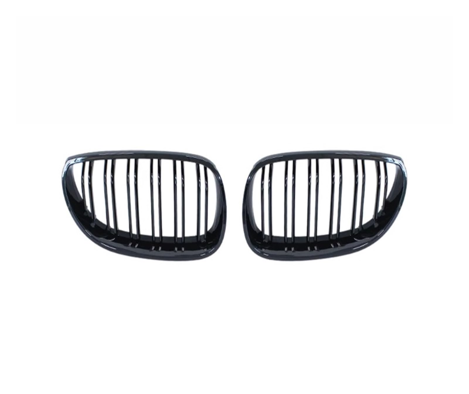 Front Kühlergrille Für E60 E61 5 Series 2003 04 05 06 07 08 2009 Auto Frontgrill Nieren Racing Grill Gitter Glanz Schwarz Auto Neue Doppel Lamellen Auto Kühlergrill(Double Line Black) von HONGYISM