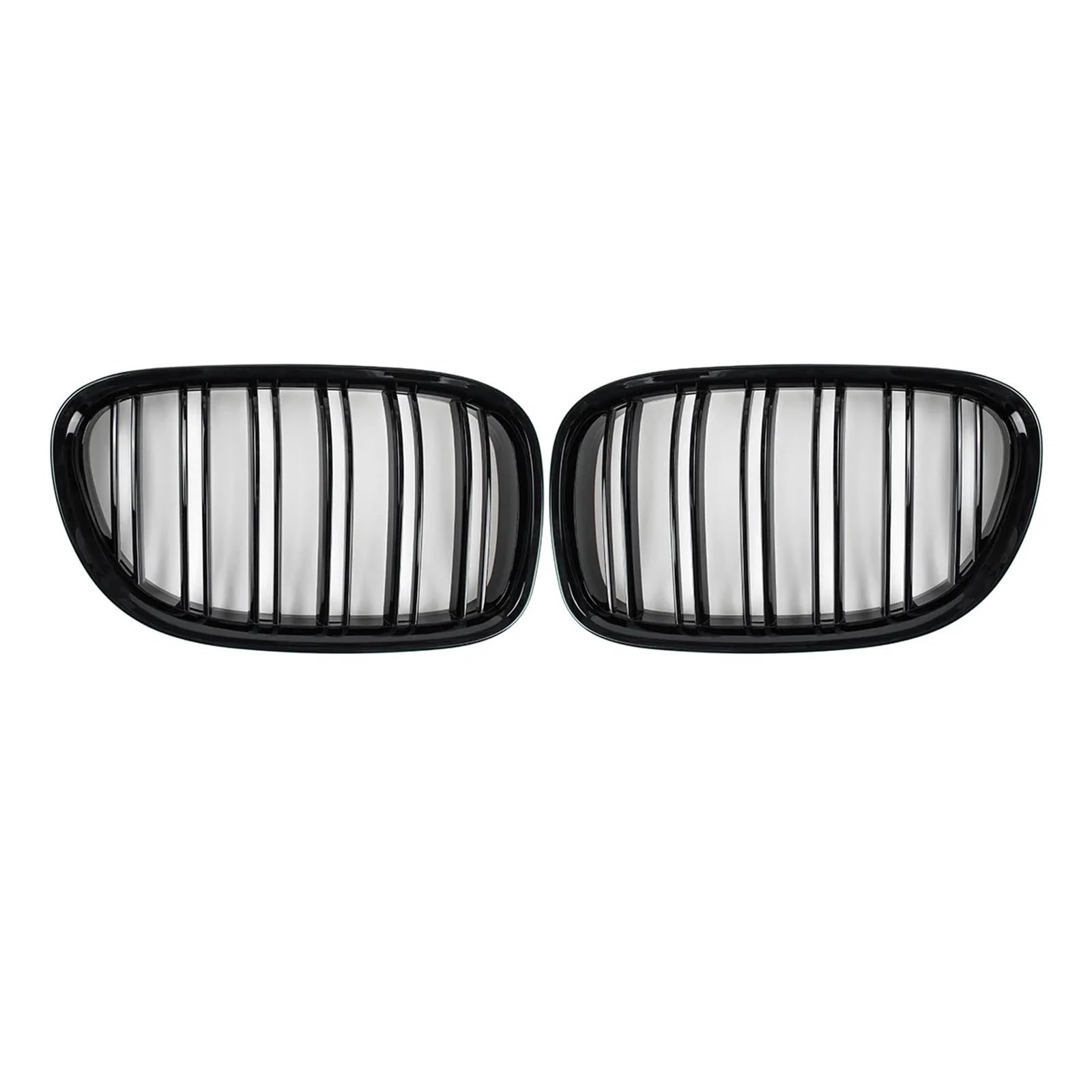 Front Kühlergrille Für F01 F02 F03 F04 740i 750i 7er-Serie 2009–2015 Doppellamellengrill, Paar Auto-Frontnierengrill, Glänzender Schwarzer Kühlergrill Auto Kühlergrill von HONGYISM