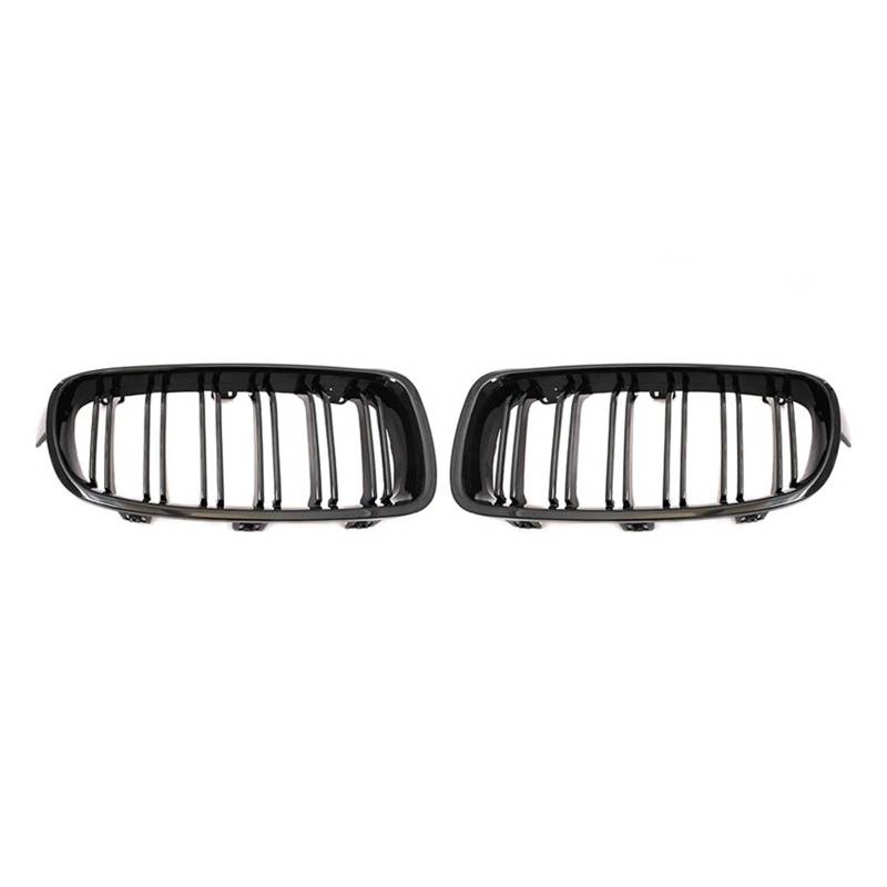 Front Kühlergrille Für F30 F31 F35 320i 325i 328i 2012 2013 2014 2015 2016 2017 2018 ABS Auto Styling Front Niere Grille Dual Lamellen Grille Auto Zubehör Auto Kühlergrill(Double Line Black) von HONGYISM