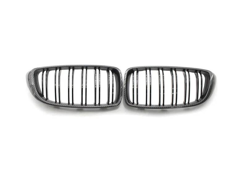 Front Kühlergrille Für F32 F33 F36 F80 F82 2013-18 19 2020 Cabriolet Coupe 425i 430i 440i 435i Glänzend Schwarz Front Niere Kühlergrill Lamellen Für M4 Stil Grill Auto Kühlergrill(Carbon Look) von HONGYISM