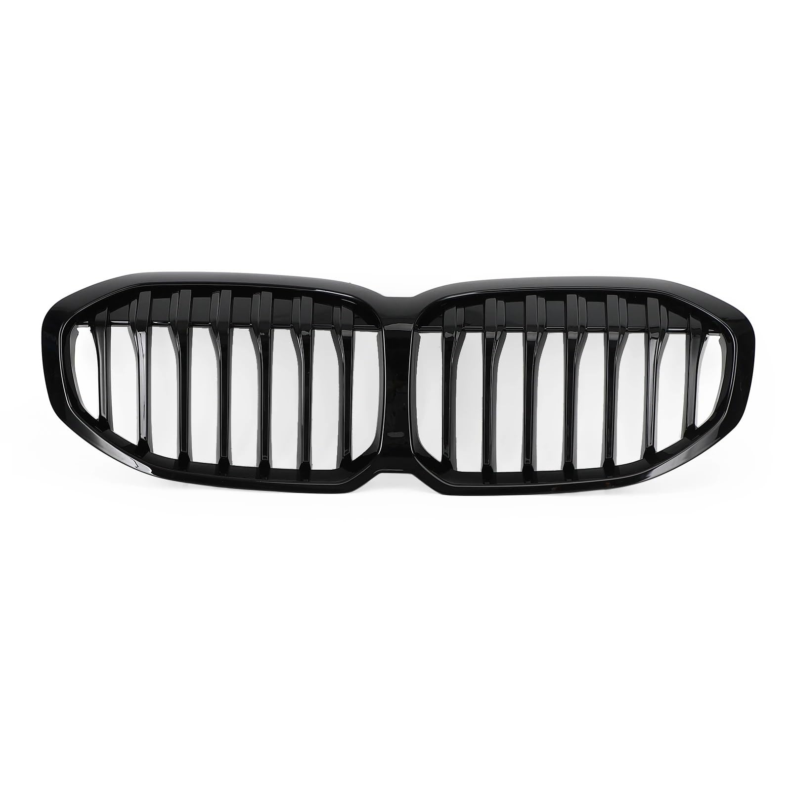 Front Kühlergrille Für F40 1 Serie 118i 120i Für M135i 2019 2020 2021 2022 2023 Glanz Schwarz Doppel Lamellen Front Haube Grille 51138080490 Auto Teile Auto Kühlergrill von HONGYISM