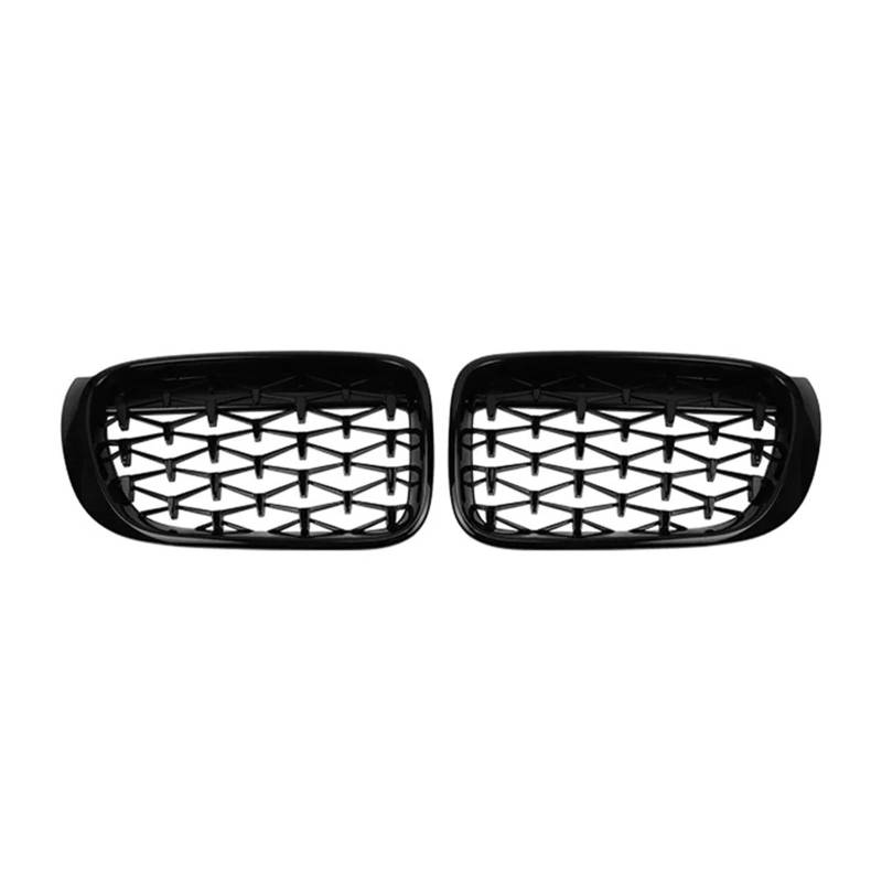 Front Kühlergrille Für Für X3 Für X4 F25 F26 2014 2015 2016 2017 Auto Frontgrill Racing Grills Diamant Nierengitter Chrom Meteor Stil Glanz Schwarz Auto Kühlergrill(Schwarz) von HONGYISM