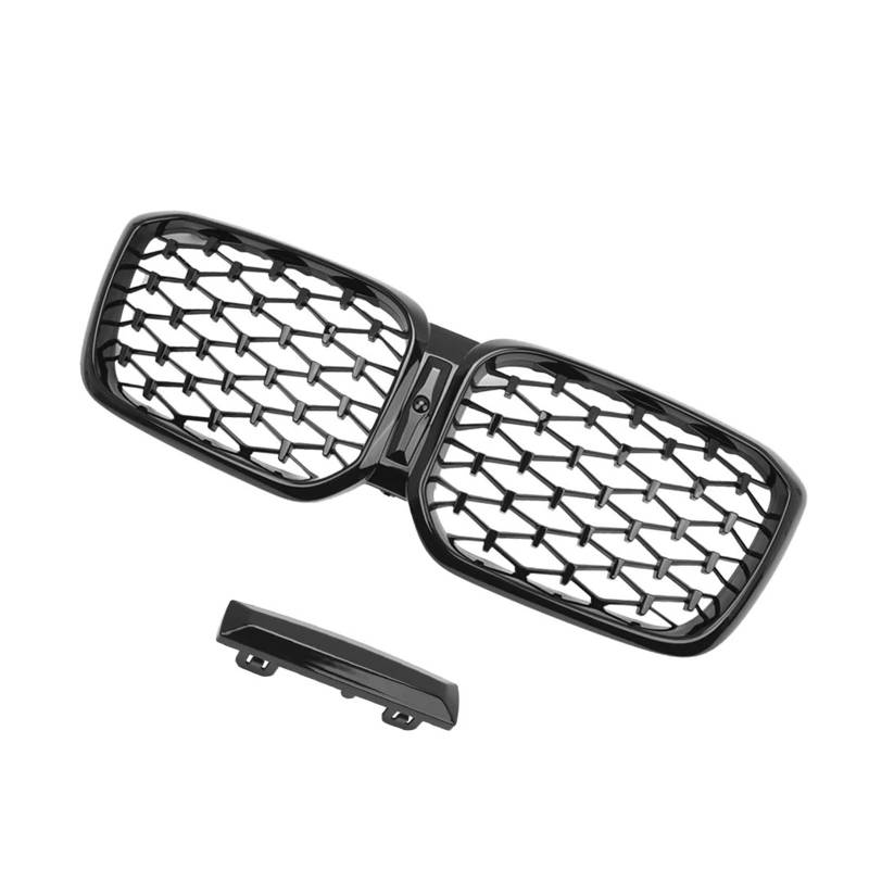 Front Kühlergrille Für Für X3 Für X4 G01 G02 G08 2022-2023 ABS Ersatzgrill Auto Frontstoßstangengitter Nieren-Renngrill Doppellamelle/Diamant-Look Auto Kühlergrill(Type B) von HONGYISM