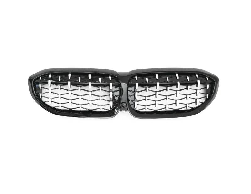 Front Kühlergrille Für G20 3er G20 G21 G28 2019 2020 2021 2022 Frontstoßstange Haube Nierengrill Renngitter Ersatz Black Diamond Meteor Style Auto Kühlergrill(Diamond-Chrome Black) von HONGYISM