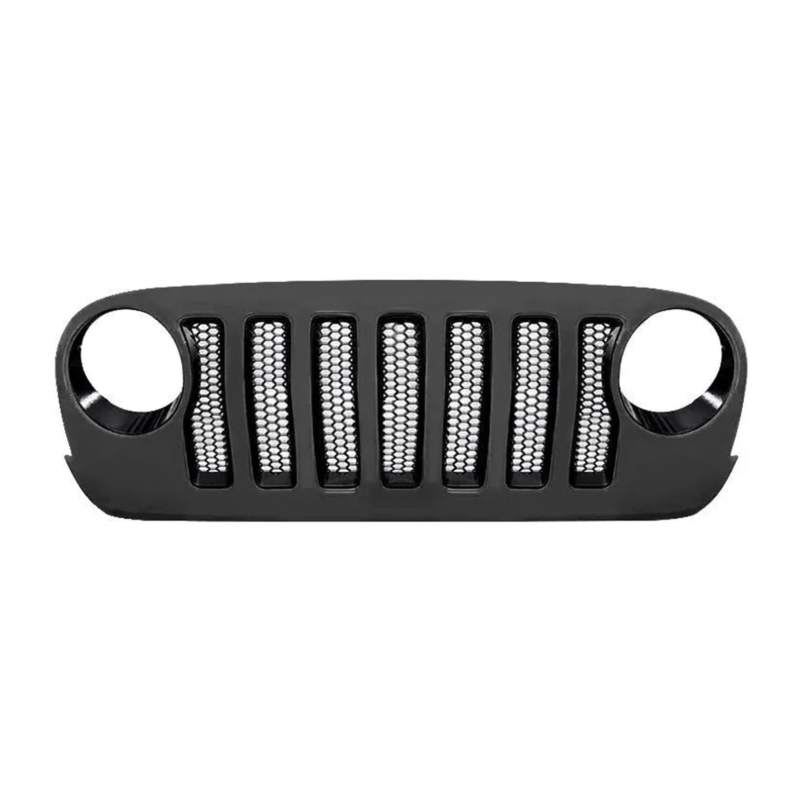 Front Kühlergrille Für Jeep Für Wrangler Für JK 2007 2008 2009 2010 2011 2012 2013 2014 2015 2016 2017 Schwarz ABS Front Grill Für JL Stil J373 Auto Kühlergrill von HONGYISM