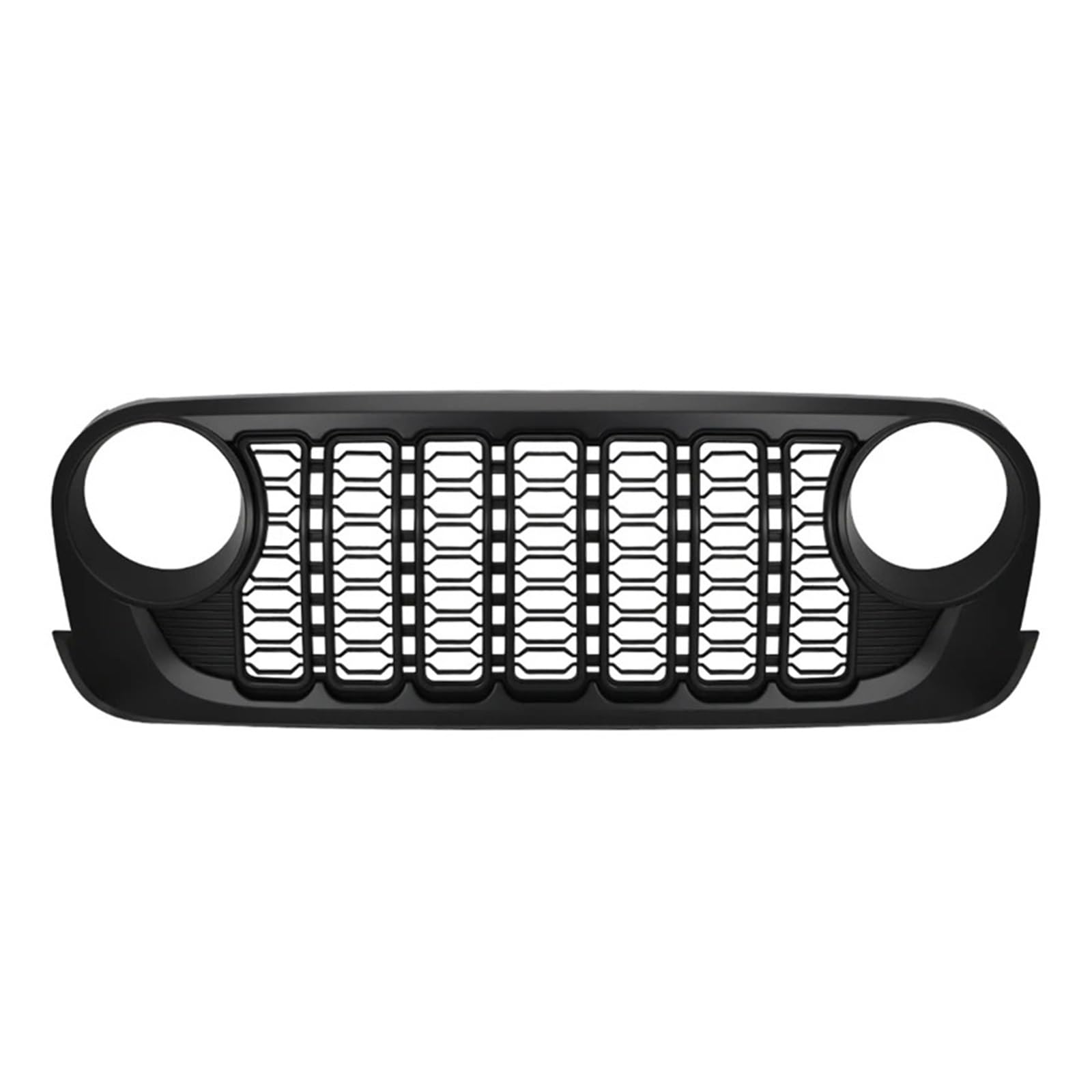 Front Kühlergrille Für Jeep Für Wrangler JK Für JKU 2007-2017 Für Lantsun J400 Auto Frontgrill Kühlergrill 2024 Schwarzes Bauchmuskeln Vordere Lichtgrillschutzabdeckung Auto Kühlergrill von HONGYISM