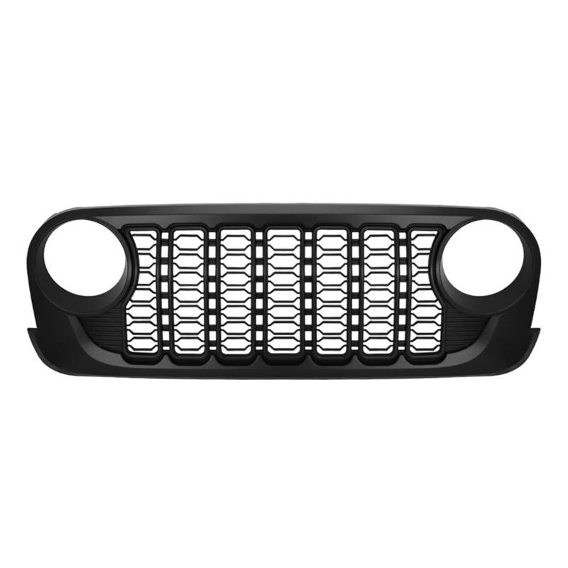 Front Kühlergrille Für Jeep Für Wrangler JK Für JKU 2007-2017 Für Lantsun J400 Auto Frontgrill Kühlergrill 2024 Schwarzes Bauchmuskeln Vordere Lichtgrillschutzabdeckung Auto Kühlergrill von HONGYISM