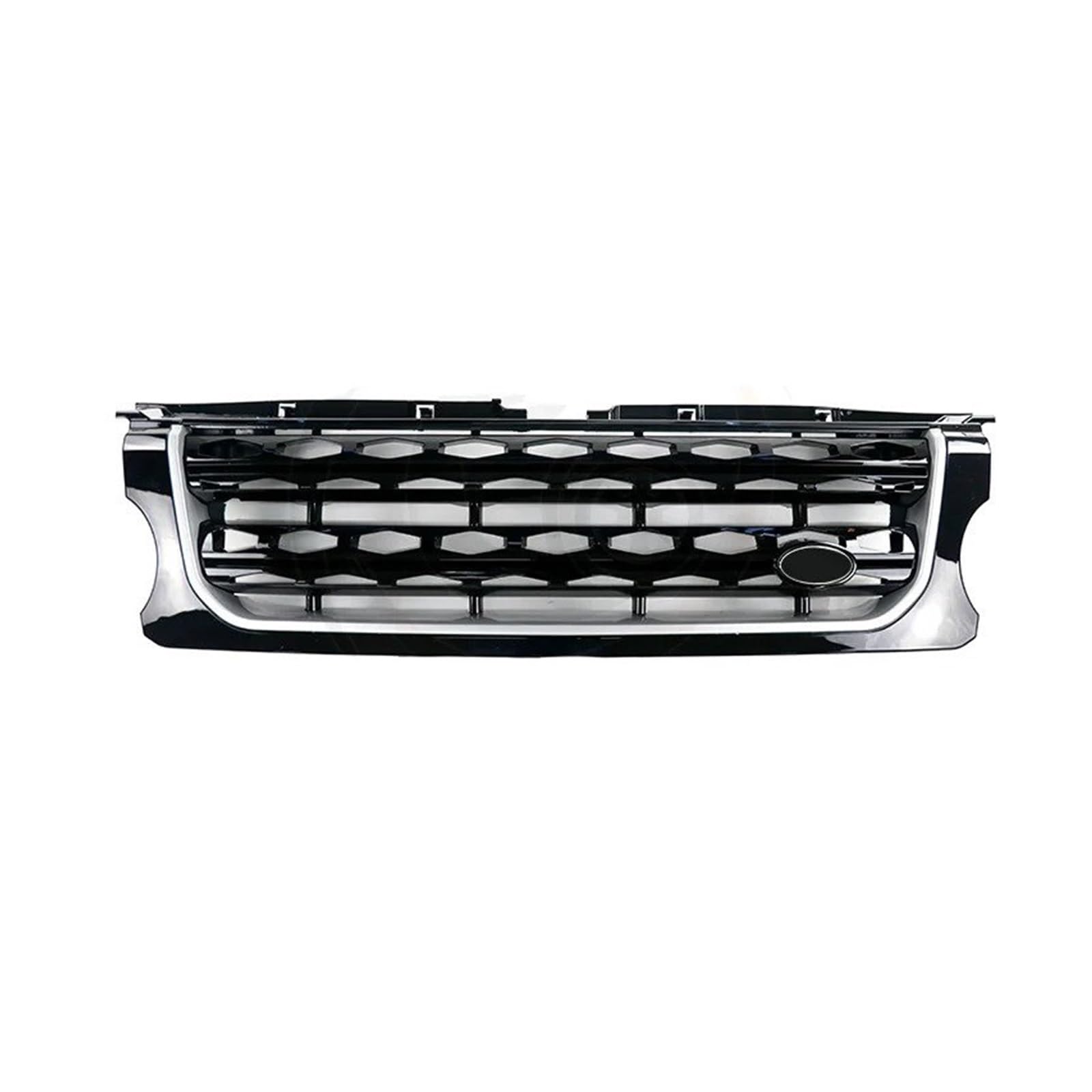 Front Kühlergrille Für Land Für Rover Für Discovery 4 LR4 2014 2015 2016 L319 Frontstoßstange Auto-Mittelteil Styling Oberer Renngrill Auto Kühlergrill(Full Black Silver) von HONGYISM