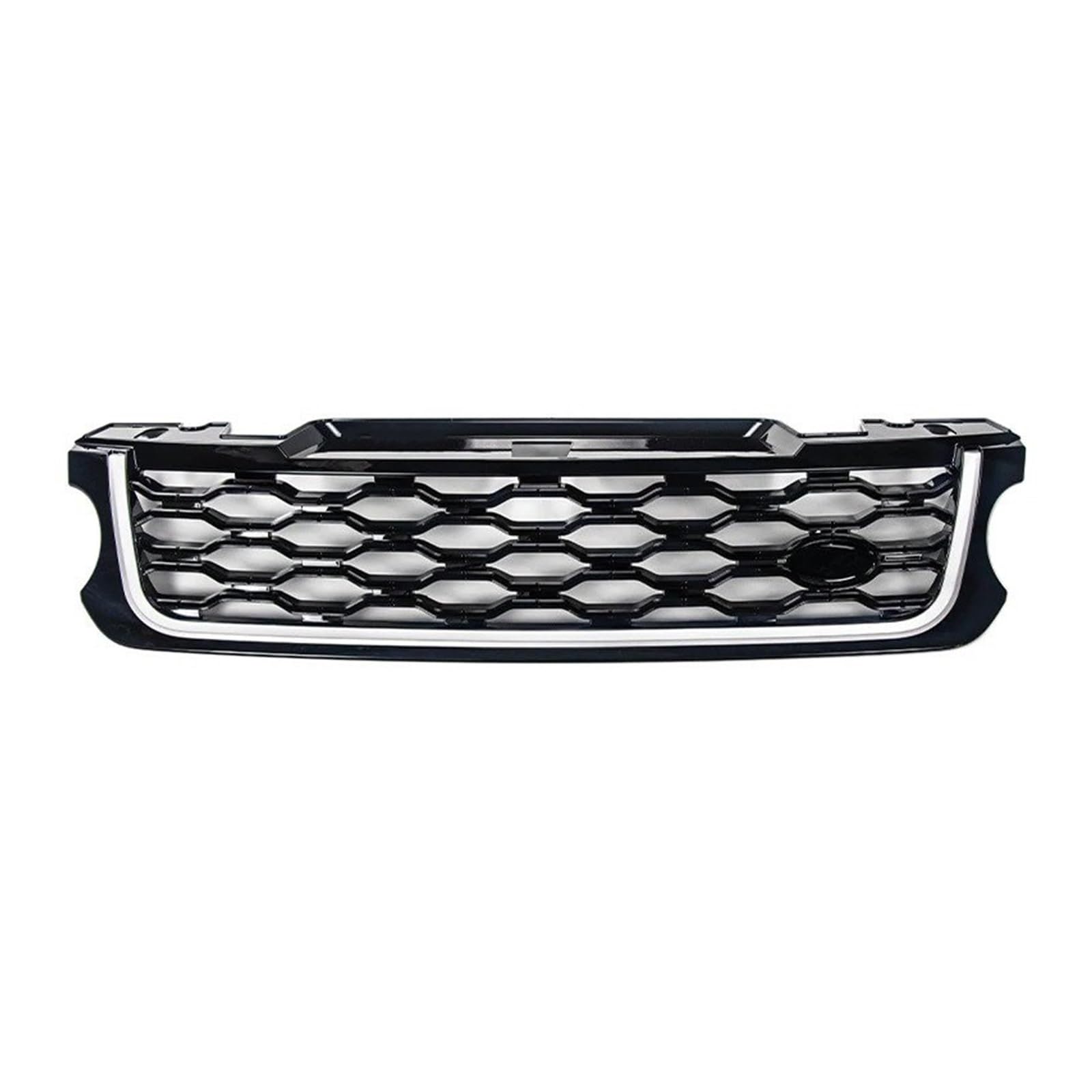 Front Kühlergrille Für Land Für Rover Für Range Für Rover Für Sport L494 2014-2017 Upgrade 2018 Autozubehör Frontstoßstangengrill Abs Mesh Grill Auto Kühlergrill(Silver bar) von HONGYISM