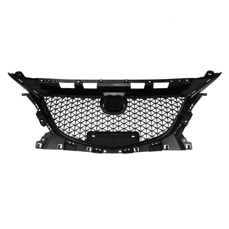 Front Kühlergrille Für Mazda 3 Für Axela 2014 2015 2016 Kühlergrill Racing Grill Waben Stil Schwarz Auto Oberen Stoßfänger Ansaughaube Kühler Mesh Grid Auto Kühlergrill von HONGYISM