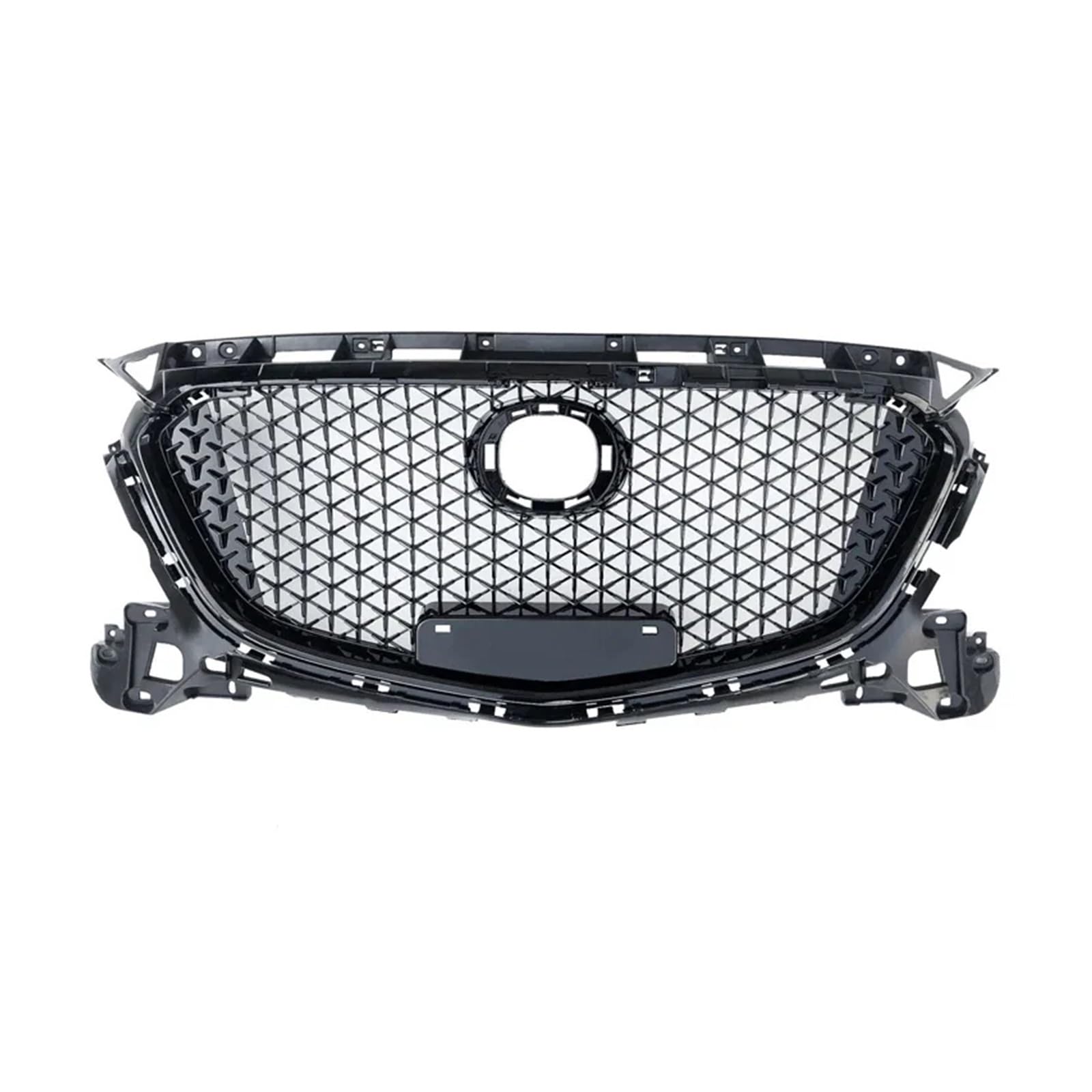 Front Kühlergrille Für Mazda 3 Für Axela 2017 2018 Honeycomb Style Auto Kühlergrill Racing Grills Obere Stoßstange Ansaughaube Kühler Body Kits Auto Kühlergrill von HONGYISM