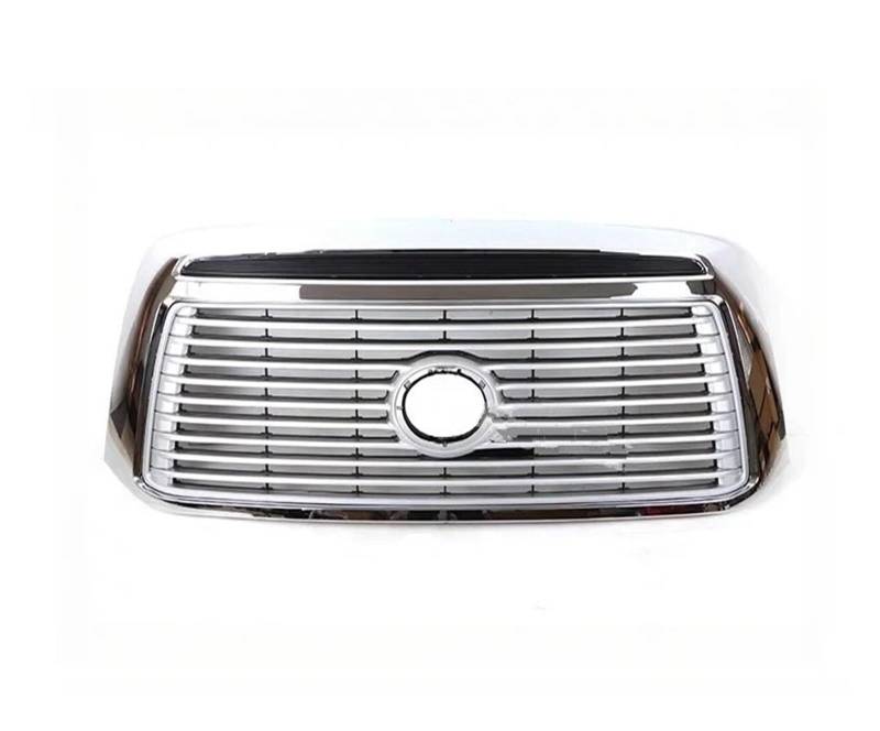 Front Kühlergrille Für Toyota Für Tundra 2010-2013 Front Stoßstange Grill Maske Kühlergrill Medium Net Auto Styling Silber/schwarz Front Grille Dekorative Auto Kühlergrill(Silber) von HONGYISM