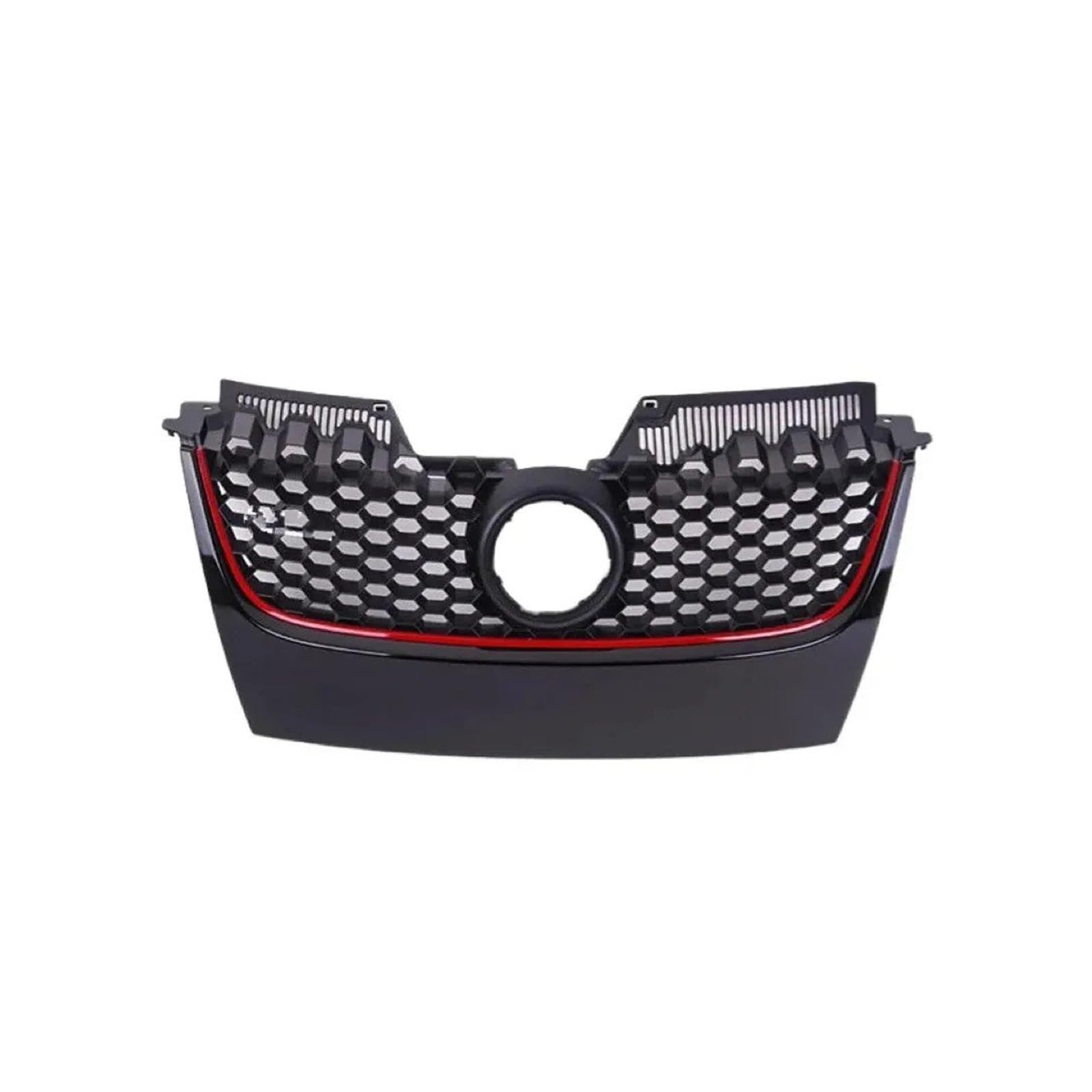 Front Kühlergrille Für VW Für Golf 5 MK5 V Für GTI Frontstoßstangengrill Ersatz Geeignetes ABS-Stoßstangengitter Fahrzeugbeschläge Rostfrei Rüttelfest Auto Kühlergrill(Rot) von HONGYISM