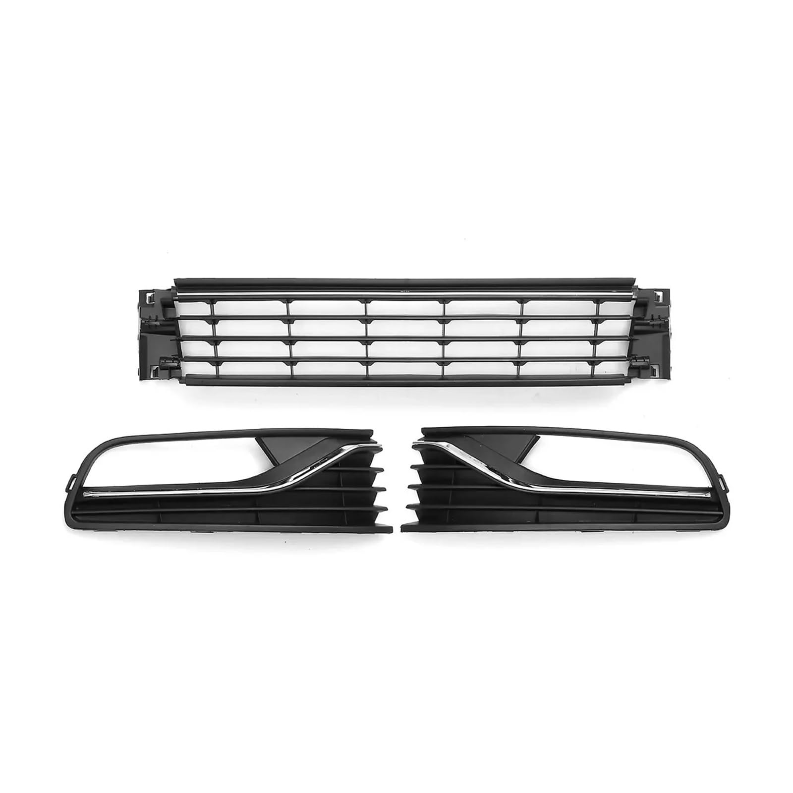 Front Kühlergrille Für VW Für Polo 6R 2014 2015 2016 2017 Front Stoßstange Nebel Licht Kühlergrill Abdeckung + Center Grille Set 6R0853677A9B9 Auto Kühlergrill von HONGYISM