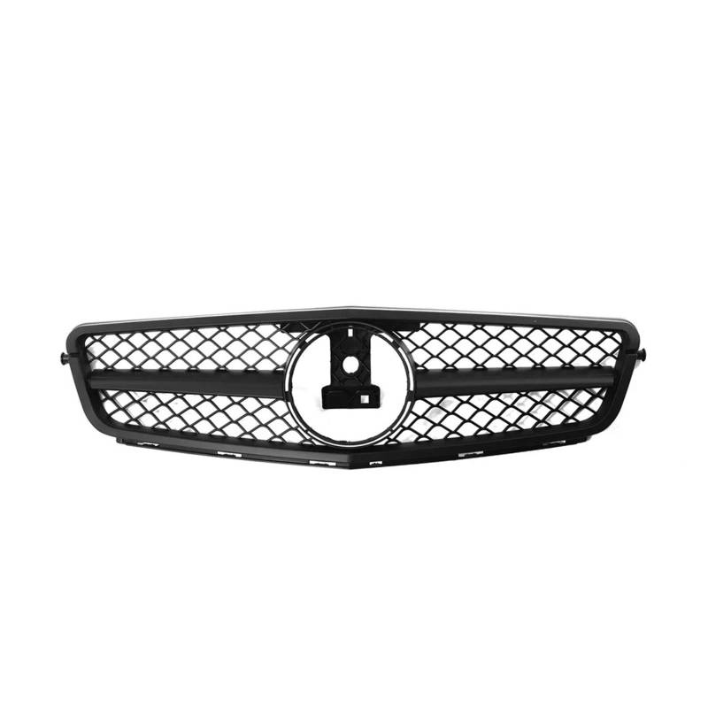 Front Kühlergrille Glänzendes Schwarz Den Frontstoßstangengrill Im Für GTR-Stil Für Benz C-Klasse W204 C180 C200 C350 2008–2014, Chrom-Silber-Diamanten-Grill Auto Kühlergrill(A-Matte Black) von HONGYISM