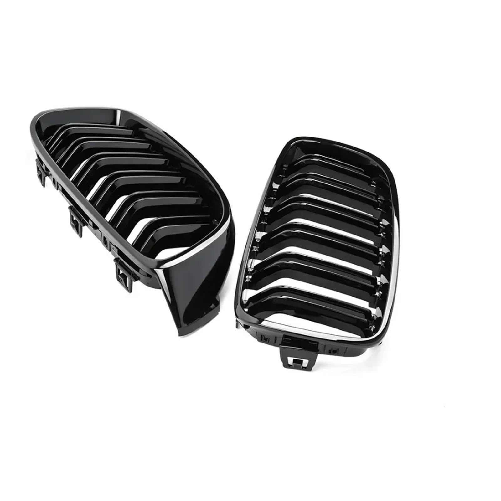 Front Kühlergrille Kohlefaser-Nierengrill Für 4er-Serie 428i 440i 435i 2013+ F32 F33 F36 F80 Für M3 F82 Für M3 F83 Für M4 ABS Frontstoßstange Racing Grill Auto Kühlergrill(Glossy Black) von HONGYISM