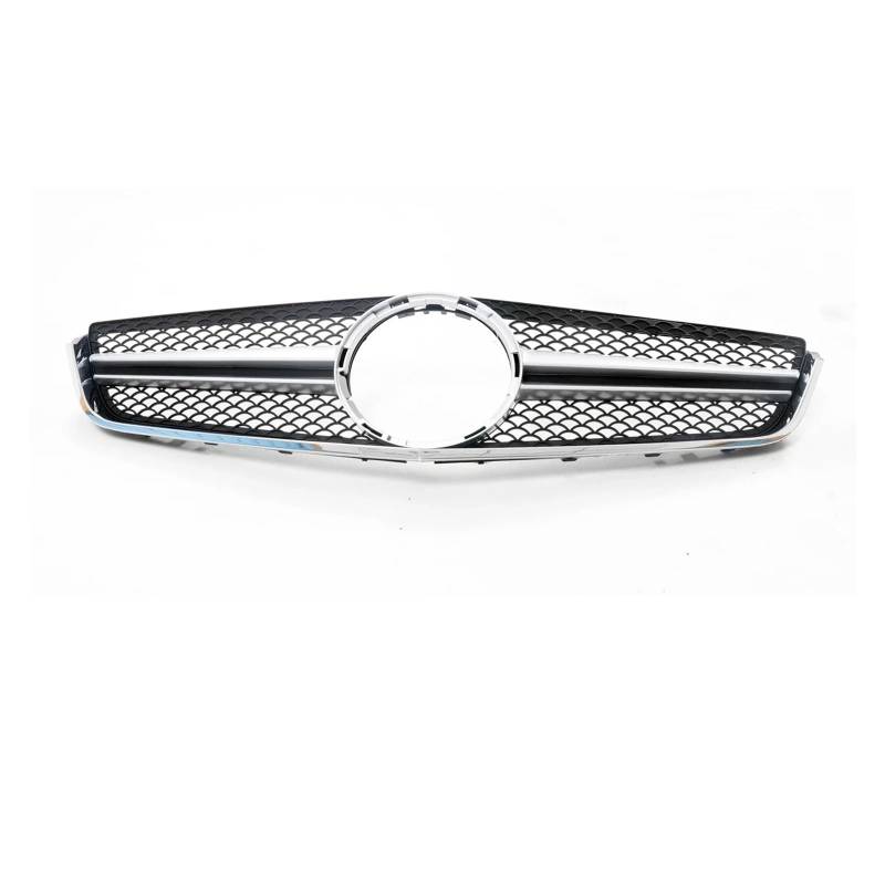 Front Kühlergrille Kühlergrill Für Benz W207 E Für Coupe 2 Türer 2009-2013 E250 E300 E350 E500 E550 Für AMG Style Auto Obere Stoßstangenhaube Auto Kühlergrill(Silber) von HONGYISM