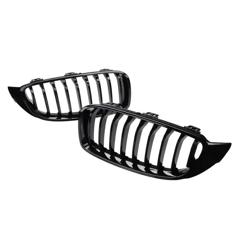 Front Kühlergrille Schwarzer Vorderer Nierengrill-Lamellengrill Für F32 F33 F36 F80 F82 425i 430i 440i 435i 2013 14 15 16 17 2018 Für M4 Style Cabriolet Coupe Auto Kühlergrill(I Type) von HONGYISM