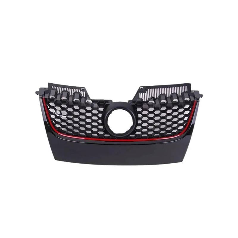 Front Kühlergrille Vordere Stoßfänger Kühlergrill Für VW Für Golf 5 Mk5 V Für GTI-Ersatz Geeigneter ABS Fahrzeuganschläge Rostsicherer Schüttelfest Auto Kühlergrill(Rot) von HONGYISM