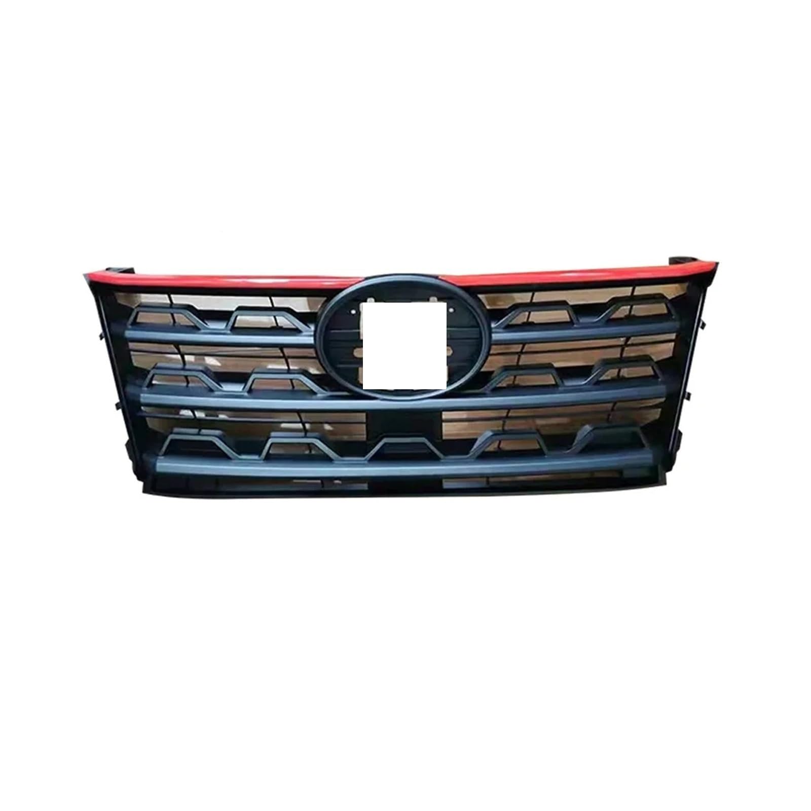 Front Kühlergrille Vorne Racing Grills Für Fortuner 2023 2024 2025 SUV Abs Grill Grille Mesh Maske Abdeckung Auto Zubehör Auto Kühlergrill(Red Black) von HONGYISM