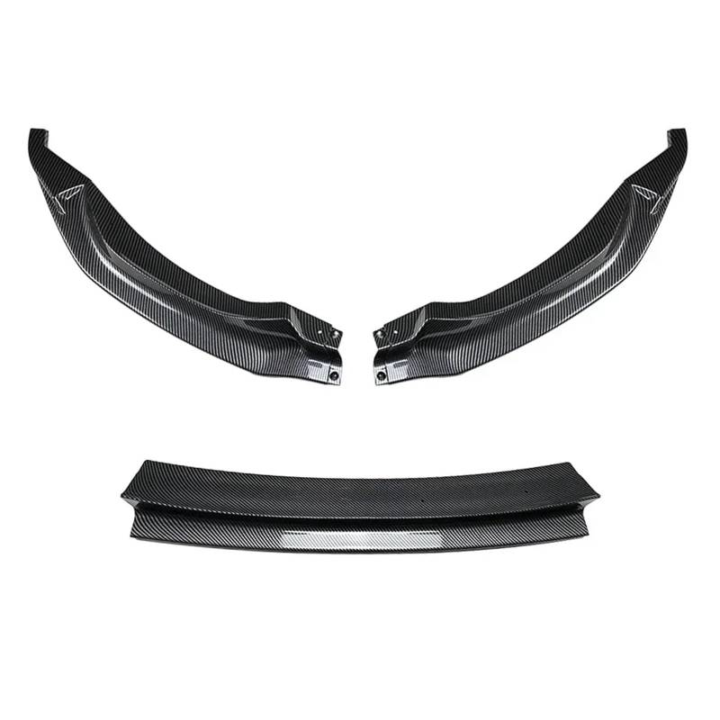 Front Spoiler Lippe 3PCS Für F80 Für M3 Für M4 F82 F83 2015-2020 Auto Vorderen Stoßfänger Lip Spoiler Splitter Diffusor Splitter Abdeckung Gurad Body Kits Tuning Auto-Frontspoiler(Kohlefaser-Optik) von HONGYISM