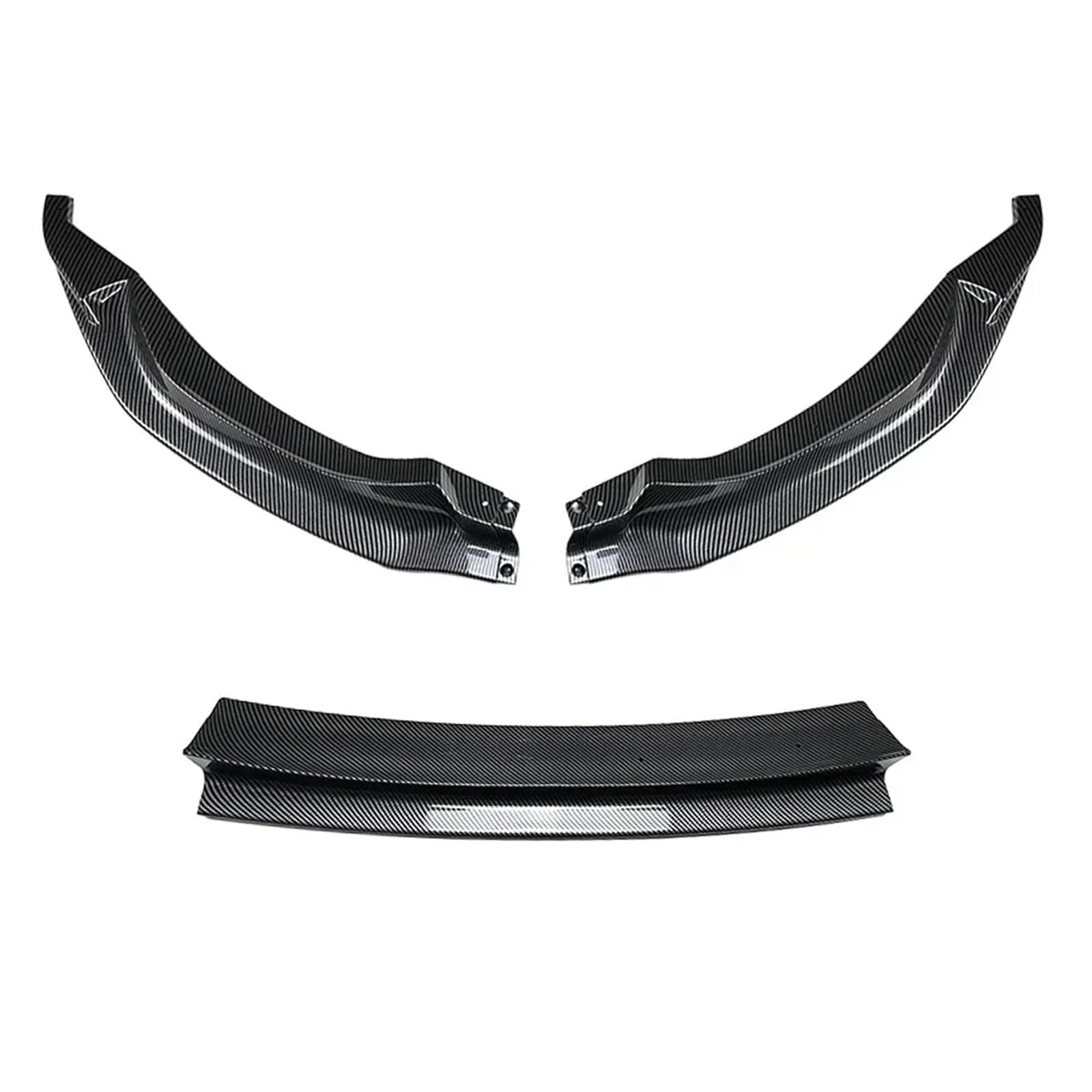 Front Spoiler Lippe 3PCS Für F80 Für M3 Für M4 F82 F83 2015-2020 Auto Vorderen Stoßfänger Lip Spoiler Splitter Diffusor Splitter Abdeckung Schutz Körper Kits Tuning Auto-Frontspoiler(Kohlefaser-Optik) von HONGYISM