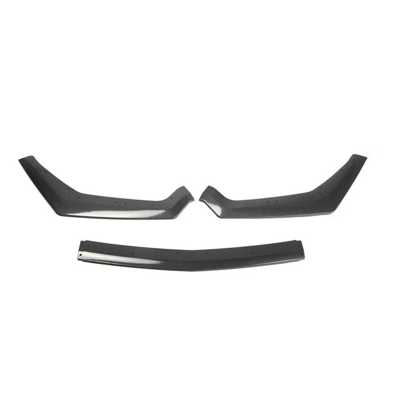 Front Spoiler Lippe 3Pcs Für Ford Für Mustang GT 2018 2019 2020 2021 Auto Vorderen Stoßfänger Lip Spoiler Seite Splitter Deflektor Körper Kits Wachen Zubehör Auto-Frontspoiler(Carbon Look) von HONGYISM