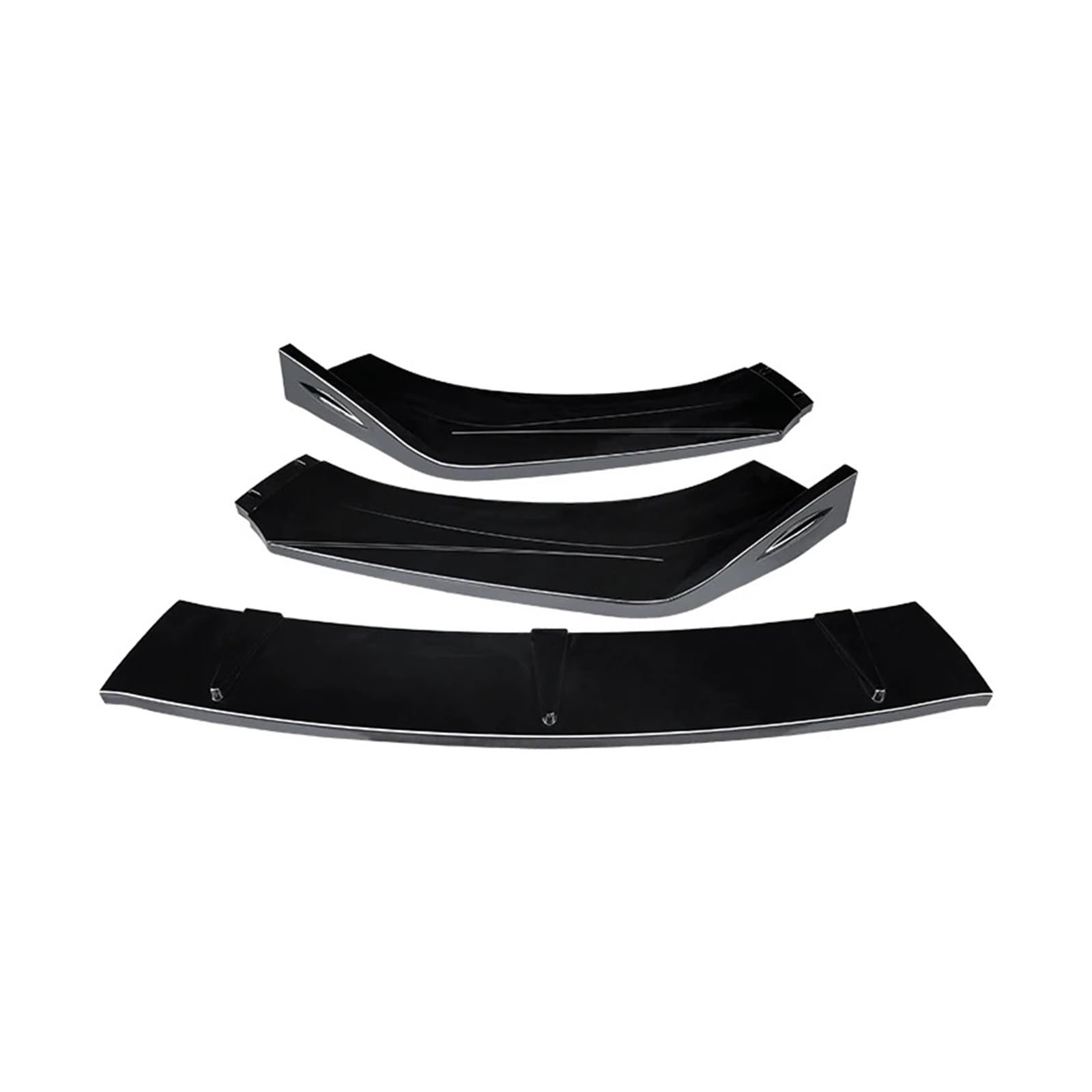 Front Spoiler Lippe 3Pcs Für Toyota Für CHR 2018 2019 2020 2021 2022 Auto Front Stoßstange Splitter Lip Body Kit Spoiler Diffusor Deflektor Carbon Look ABS Auto-Frontspoiler(Gloss Black) von HONGYISM