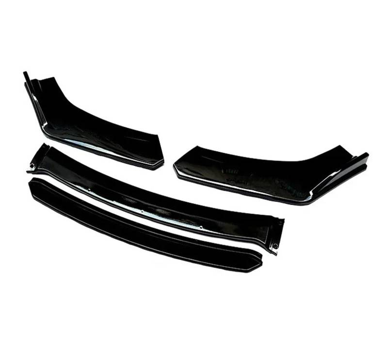 Front Spoiler Lippe 4 Teile/Satz Universal Auto Außen Teile Auto Front Lip Splitter Abnehmbare Stoßstange Kinn Spoiler Auto-Frontspoiler(Glossy Black) von HONGYISM