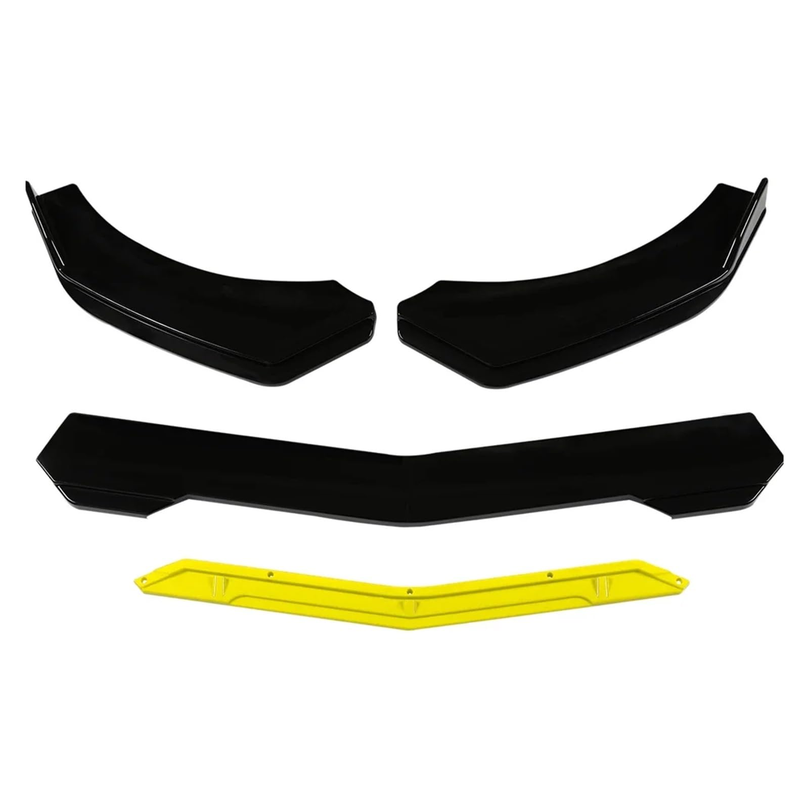 Front Spoiler Lippe 5 Teile/Satz Universal Auto Vorderen Stoßfänger Lippe Kinn Spoiler Splitter Diffusor Körper Kit Schwarz Carbon Druck Außen Zubehör Teile Auto-Frontspoiler(Gelb) von HONGYISM