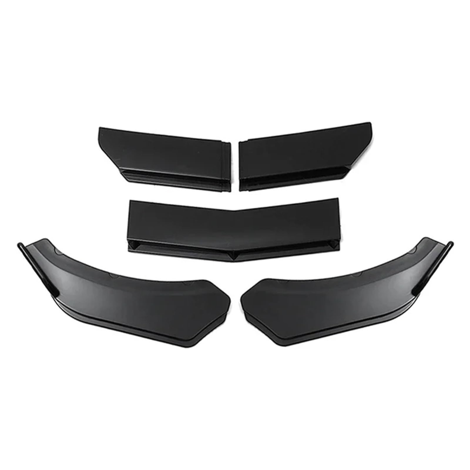 Front Spoiler Lippe 5-teiliges Universal-Auto-Frontspoiler-Auto-Frontstoßstangen-Separator-Stoßstangen-Lippenkörper-Kit Entenlippen-Separator Auto-Frontspoiler(5Pcs Bright Black1) von HONGYISM