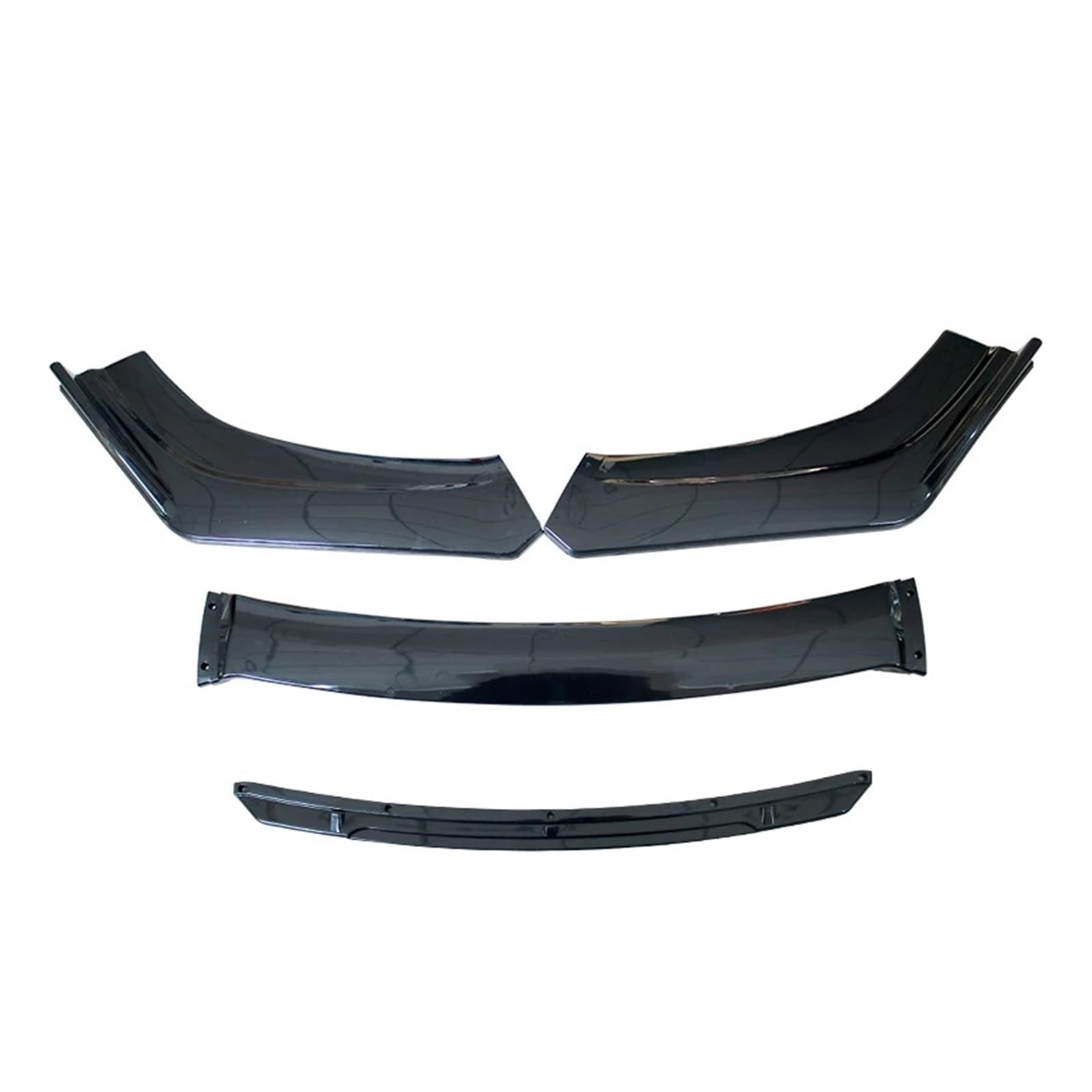 Front Spoiler Lippe Auto Universal Frontschürze Lip Body Kit Spoiler Splitter Diffusor Rot Schwarz Blau Canard Splitter ABS Kunststoff Auto Modifikation Auto-Frontspoiler(A-Black) von HONGYISM