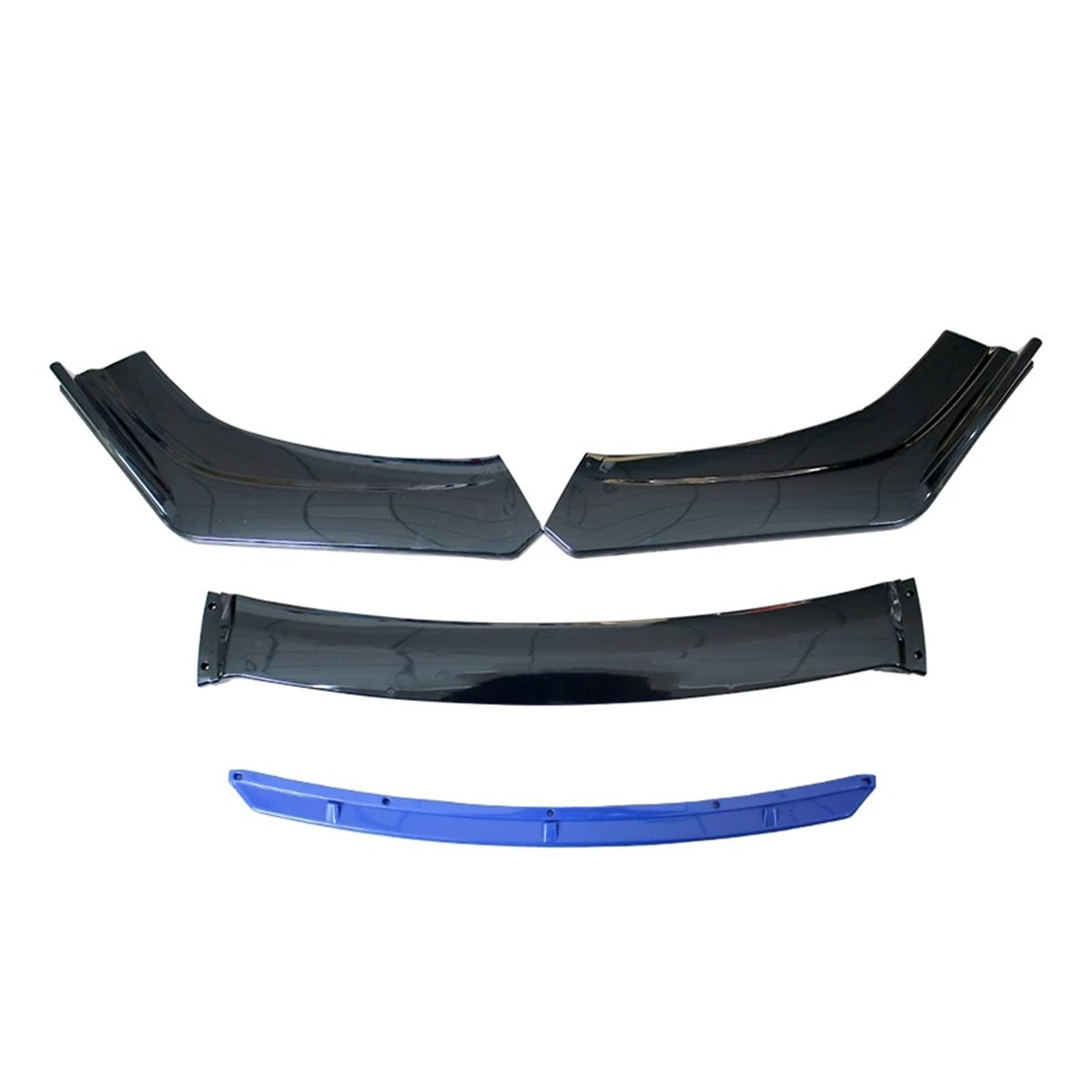 Front Spoiler Lippe Auto Universal Frontschürze Lip Body Kit Spoiler Splitter Diffusor Rot Schwarz Blau Canard Splitter ABS Kunststoff Auto Modifikation Auto-Frontspoiler(B-Blue) von HONGYISM