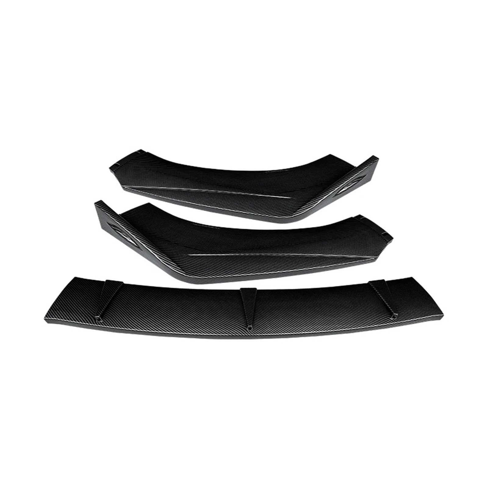 Front Spoiler Lippe Auto Zubehör Front Stoßstange Splitter Lip Body Kit Spoiler Diffusor Deflektor ABS Für Hyundai Für Veloster 2013 2014 2015 2016 2017 Auto-Frontspoiler(Kohlefaser-Optik) von HONGYISM