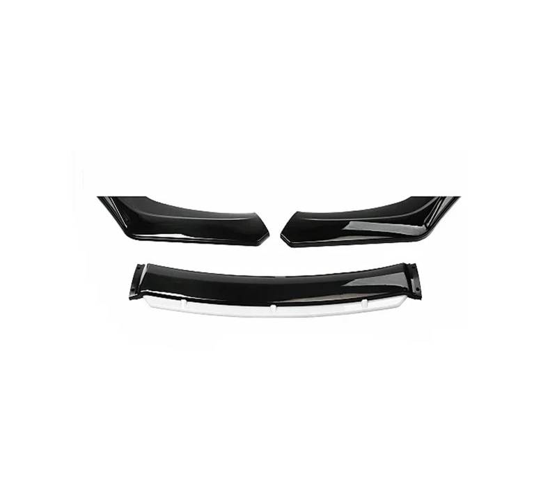 Front Spoiler Lippe Front Lip Splitter Spoiler Diffusor Universal Stoßstange Klinge Bodykit Zubehör Für A3 Für A4 Für A6 Für Q3 S3 S4 S6 B6 B7 B8 B8.5 Limousine Auto-Frontspoiler(Black White) von HONGYISM