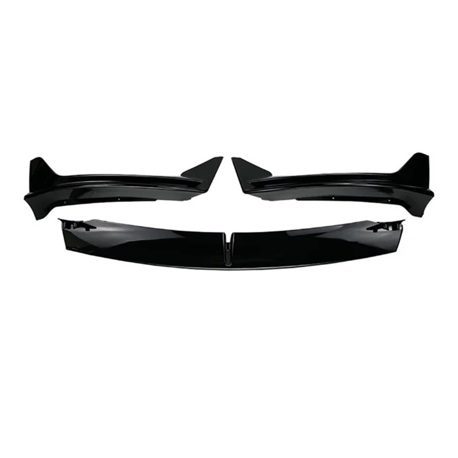 Front Spoiler Lippe Frontschürze Front Lippe Für Tesla Für Modell Y 2017 2018 2019 2020 2021 2022 2023 2024 Front Schaufel Kit Limousine Körper Spoiler Splitter Kit Auto-Frontspoiler(Bright Black) von HONGYISM