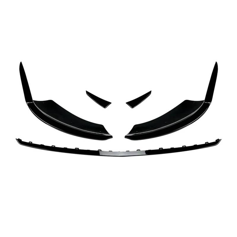 Front Spoiler Lippe Für Benz EINE Klasse W177 A180 A200 A35 A45 Für AMG 2023 + Frontschürze Spoiler Splitter Trim Glänzend Schwarz Außen Zubehör Auto-Frontspoiler(Glossy Black A B C) von HONGYISM